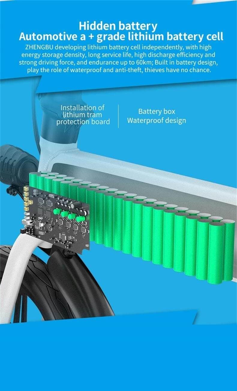 bicicleta eléctrica plegable de 14 pulgadas con batería
