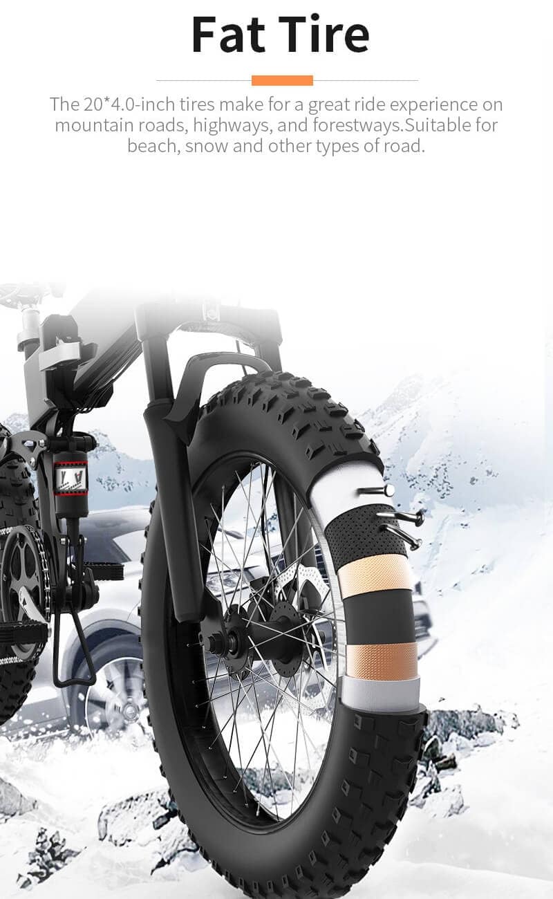 Vélo électrique à pneus larges-1000W