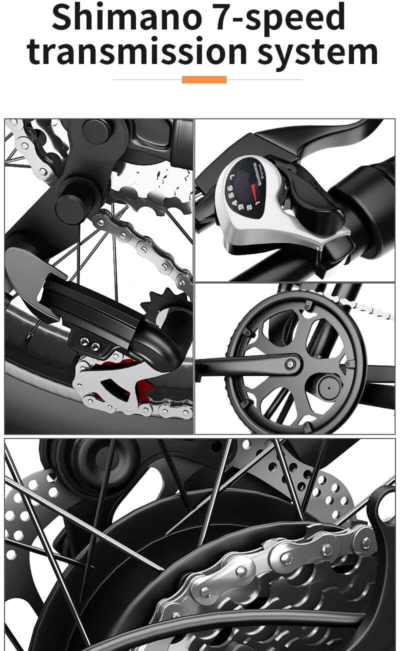Vélo électrique à pneus larges - 26 pouces