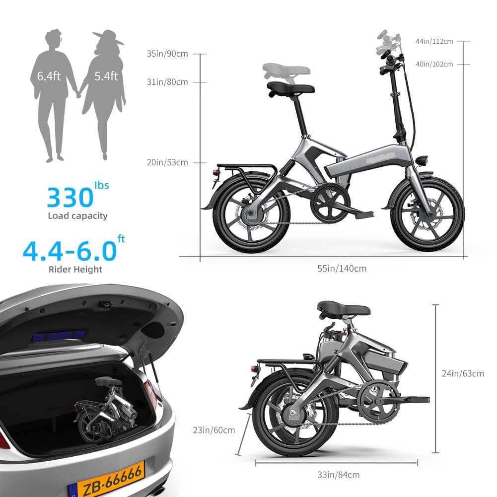 bicicleta eléctrica plegable con suspensión completa