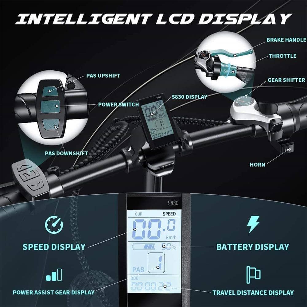 bicicleta plegable-neumática-con-pantalla-LCD