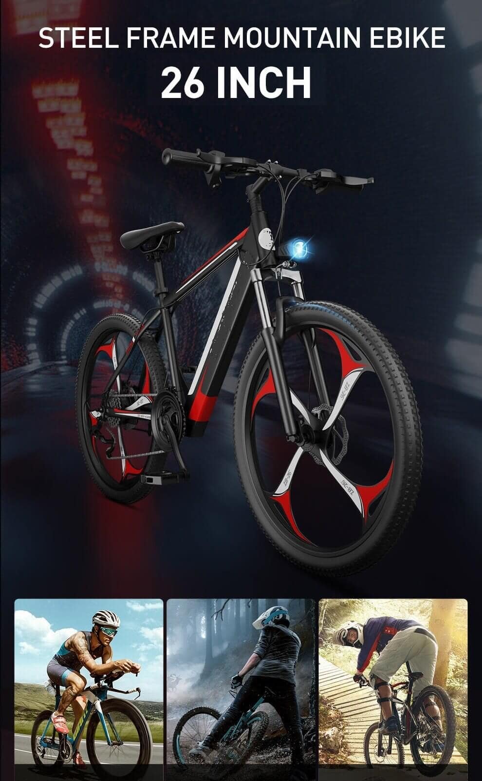 homme-vélo de montagne électrique-350W