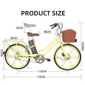 Bicicleta eléctrica de ciudad para mujeres 250W