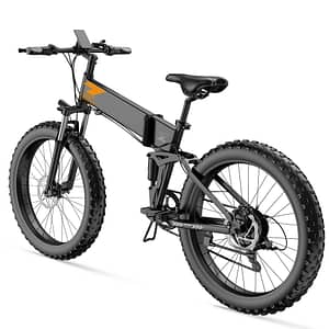 Bicicleta eléctrica con suspensión total y neumáticos gordos 1000W