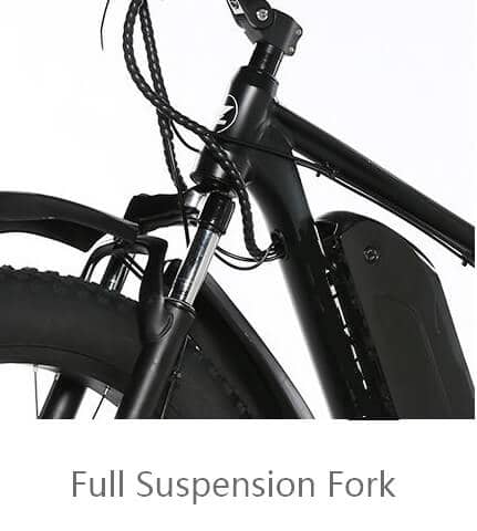 fourche de vélo à suspension complète et à pneu gras
