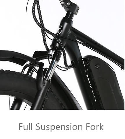 fourche de vélo à suspension complète et à pneu gras