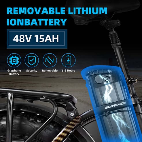 Batería de bicicleta eléctrica de ruedas gordas